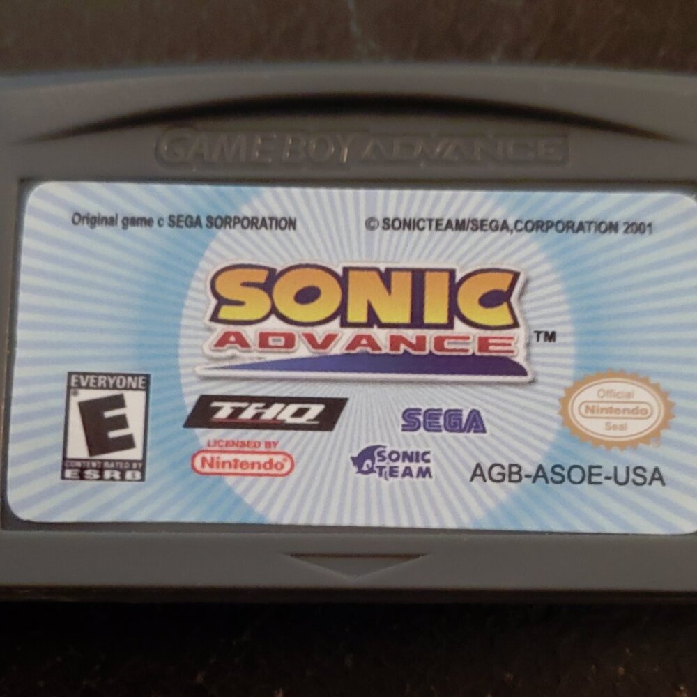 Sonic Advance 1 GBA Video Game Gameboy Advance